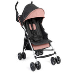 Ingenuity 3D Mini Convenience Stroller in dusty rose with lightweight steel frame and multi-position recline