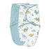 SwaddleMe by Ingenuity Original Swaddle in Tropical Dino print for babies 0-3 months, small/medium size, 100% cotton, adjustable wrap with secure hook-and-loop closures