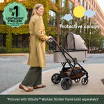 Ingenuity 3DSuite DualDock Cashew portable baby bassinet with ventilated sides and canopy