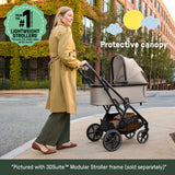 Ingenuity 3DSuite DualDock Cashew portable baby bassinet with ventilated sides and canopy