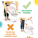 Disney Baby Winnie the Pooh Hunny Hues vibrating bouncer with hanging Pooh toys and secure 3-point harness