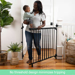 Black Ingenuity Stairway+ 46W Series baby and pet safety gate