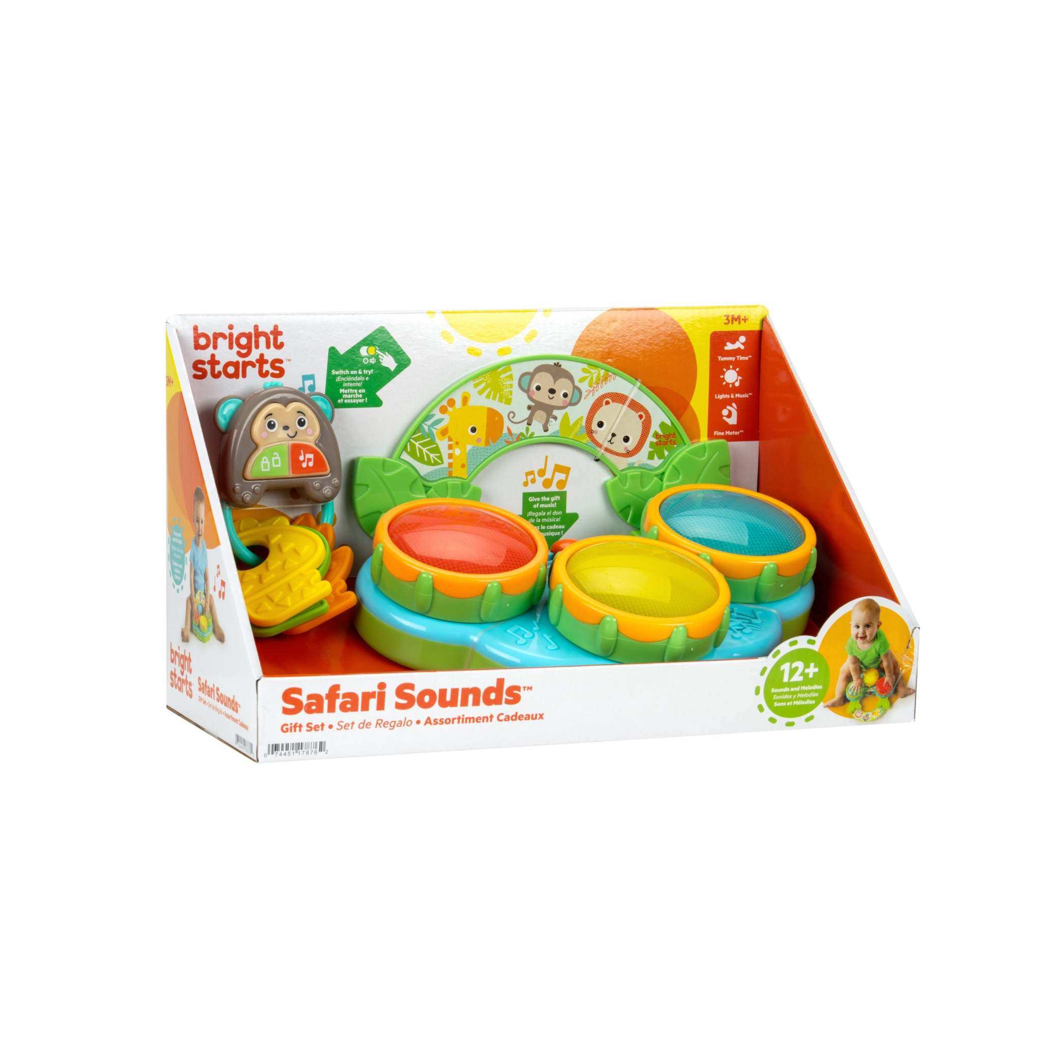 Bright Starts Safari Sounds Gift Set with musical baby toys