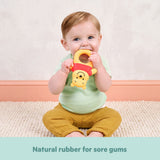 Disney Winnie the Pooh Natural Rubber Teether Toy by Bright Starts, Unisex, Ages 3 Months & Up