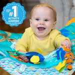 Finding Nemo Pop 'N Jump foldable baby jumper with canopy and sensory toys for indoor and outdoor use