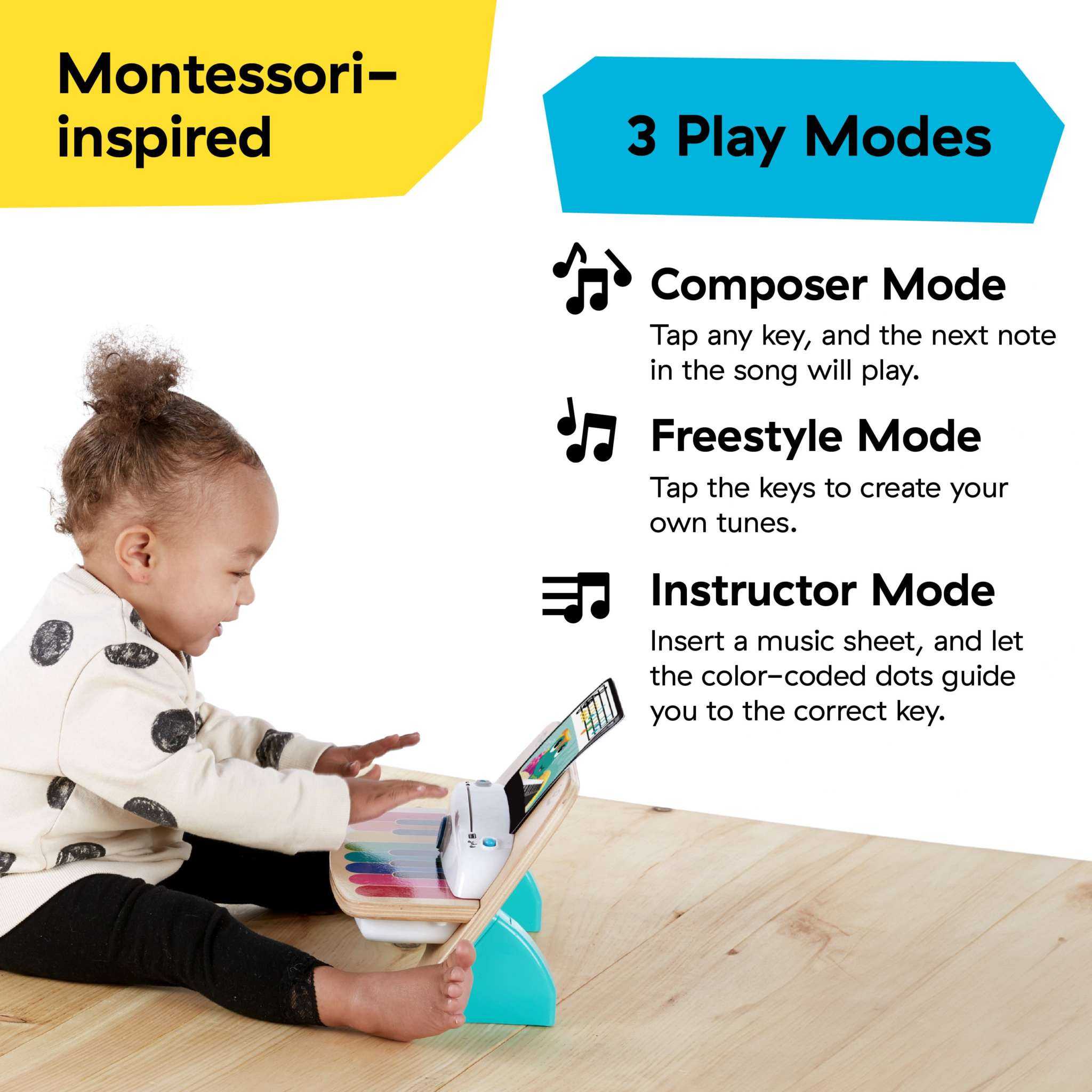 Baby Einstein Magic Touch wooden toy piano for toddlers