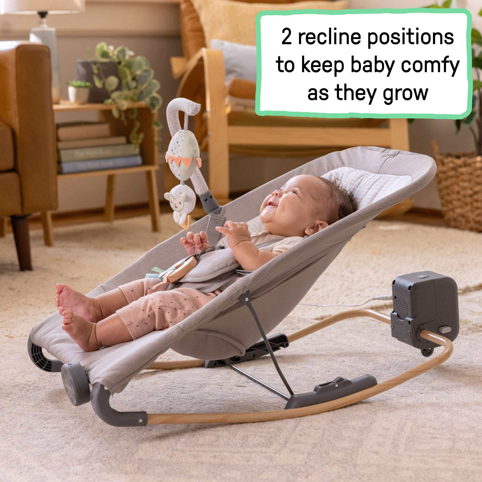 Ingenuity Keep InMotion automatic baby rocking seat with remote and toy bar