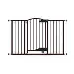 Ingenuity The Thruway 52W Series baby and pet gate with GlideOpen foot pedal and espresso metal finish