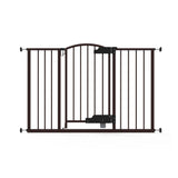 Ingenuity The Thruway 52W Series baby and pet gate with GlideOpen foot pedal and espresso metal finish
