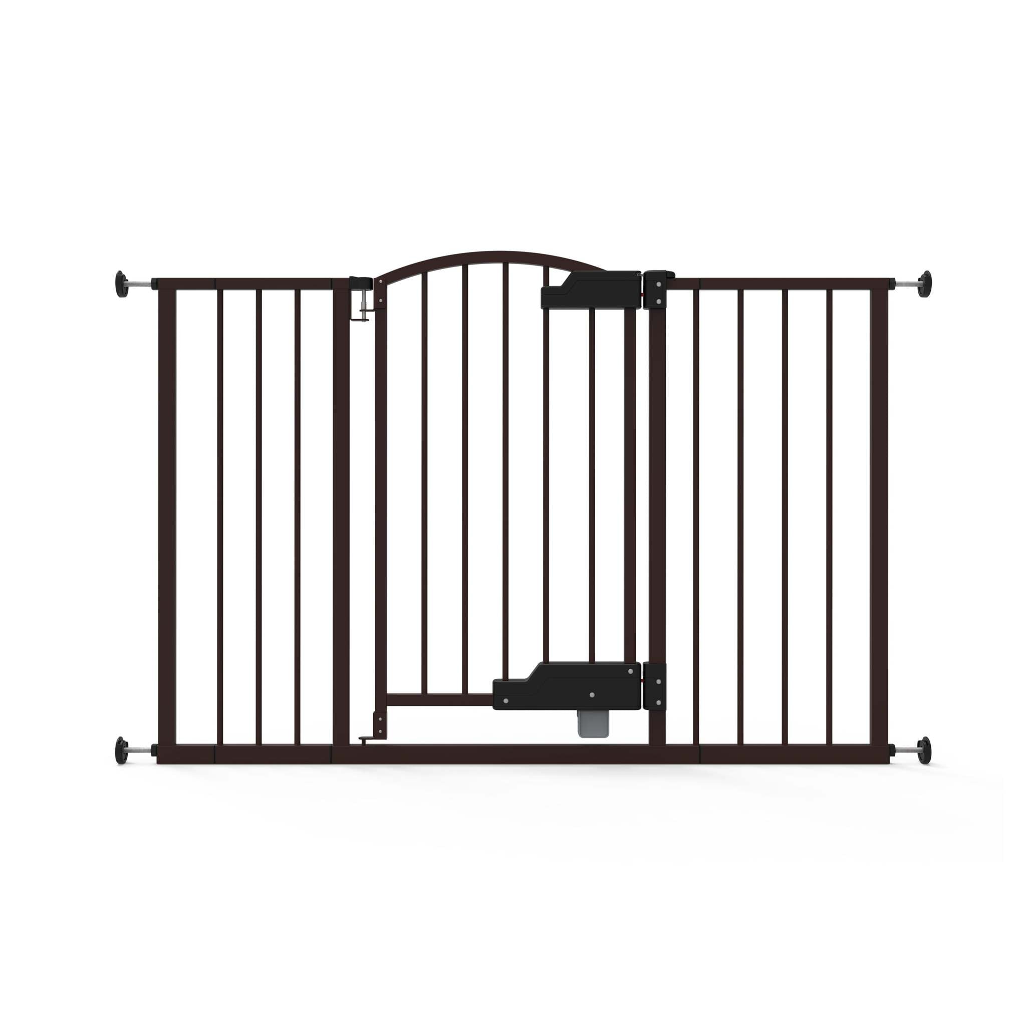 Ingenuity The Thruway 52W Series baby and pet gate with GlideOpen foot pedal and espresso metal finish