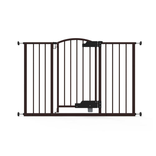 Ingenuity The Thruway 52W Series baby and pet gate with GlideOpen foot pedal and espresso metal finish