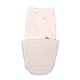 SwaddleMe by Ingenuity All Season Swaddle in Tiny Tiles pattern for newborns 0-3 months, 100% cotton baby wrap with adjustable quick-flip design and secure hook-and-loop closures
