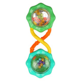 Bright Starts Rattle & Shake BPA-Free Baby Barbell Toy, Green, For Ages Newborn +