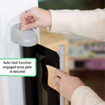 Summer by Ingenuity Thruway 52W Series retractable black mesh safety gate installed in doorway