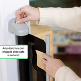 Summer by Ingenuity Thruway 52W Series retractable black mesh safety gate installed in doorway