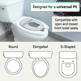 Ingenuity FoldAway Travel Potty Seat folded with water resistant travel bag for toddler potty training on the go
