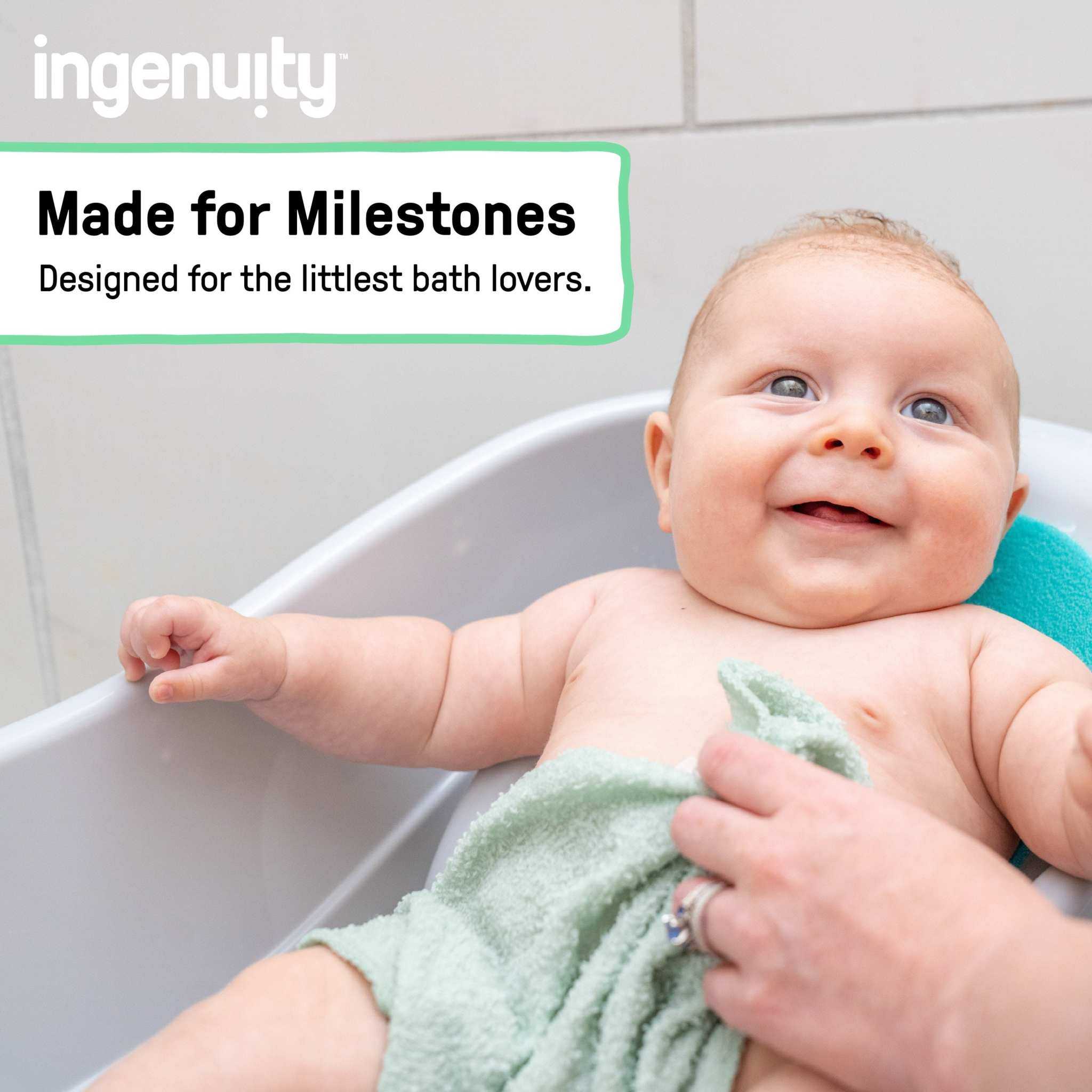 Ingenuity 3-in-1 baby tub with adjustable sling for newborn to toddler bath time