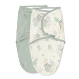 SwaddleMe by Ingenuity Original Swaddle 0-3 months 2-pack with peekaboo sloth design, 100% cotton baby swaddle wraps