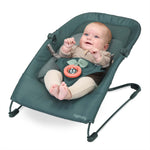 Stow & Go Compact Folding Bouncer lightweight fold-flat baby seat with vibe-pod and removable rattle toy