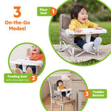 Bright Starts Pop 'N Sit Portable Booster, Grey