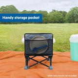 Ford Bronco Pop 'N Sit portable booster seat in Area 51 color with removable tray and carrying bag for babies and toddlers