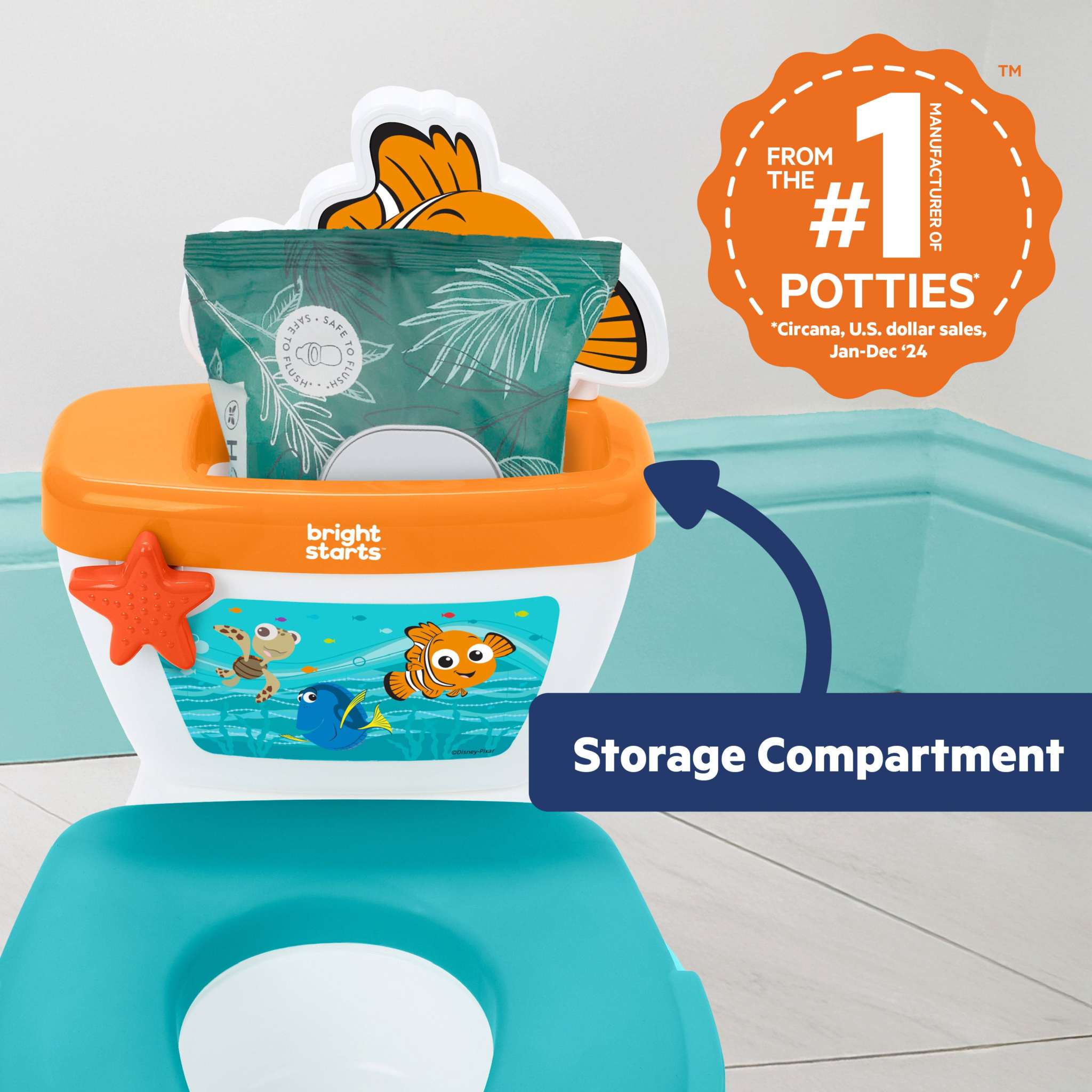 Finding Nemo Potty training 2-in-1 toddler toilet with sound and stickers