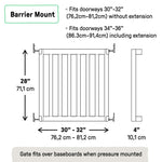 Baby Gate Ingenuity Doorway 36S Series Customizable