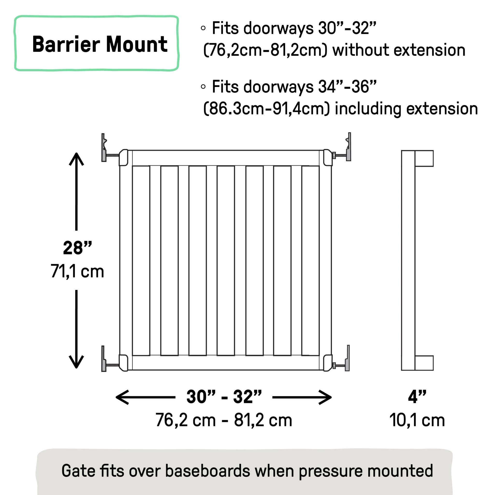 Baby Gate Ingenuity Doorway 36S Series Customizable