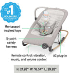 Keep InMotion automatic baby rocking seat with remote and toy bar for 0-6 months