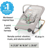 Keep InMotion automatic baby rocking seat with remote and toy bar for 0-6 months
