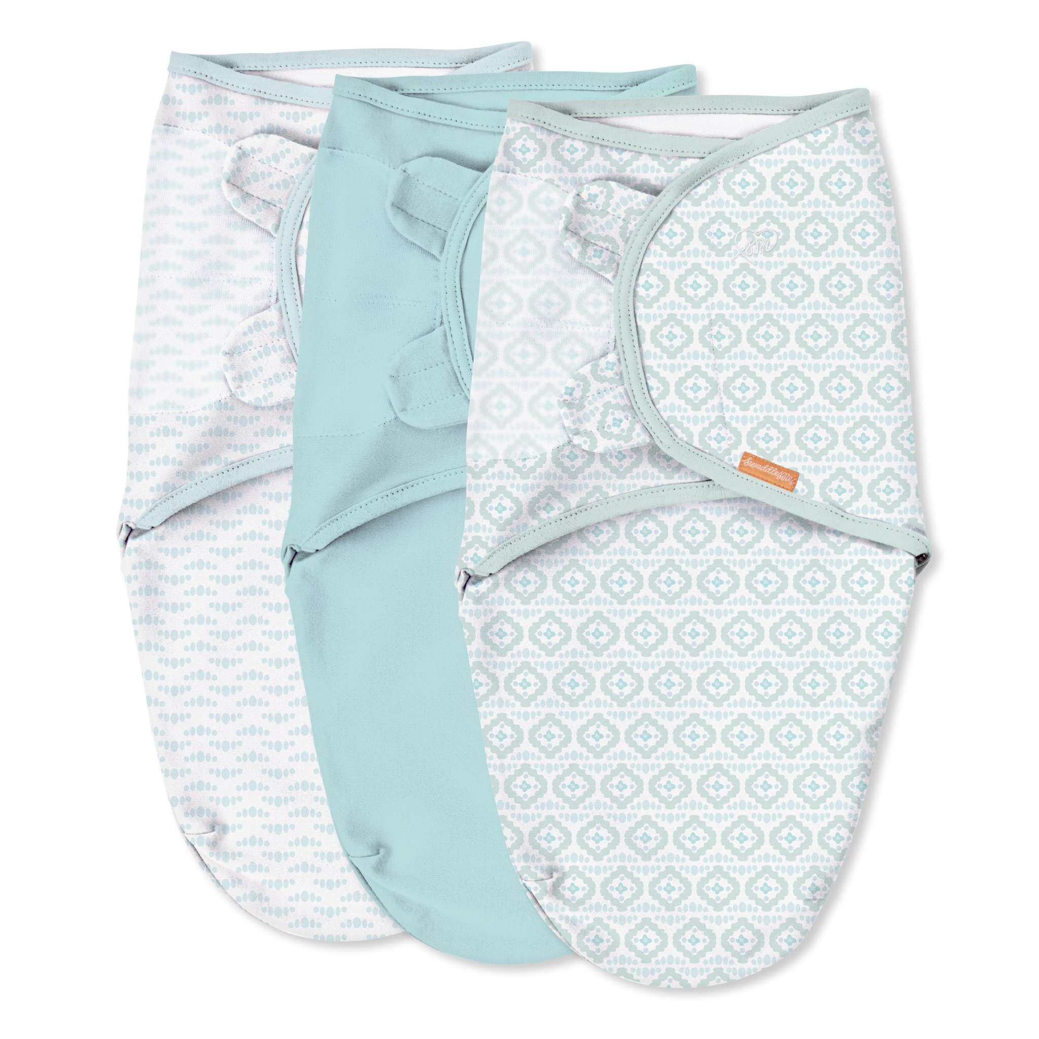 SwaddleMe by Ingenuity Original Swaddle small/medium 0-3 months 3-pack Newport Shores 100% cotton baby wrap