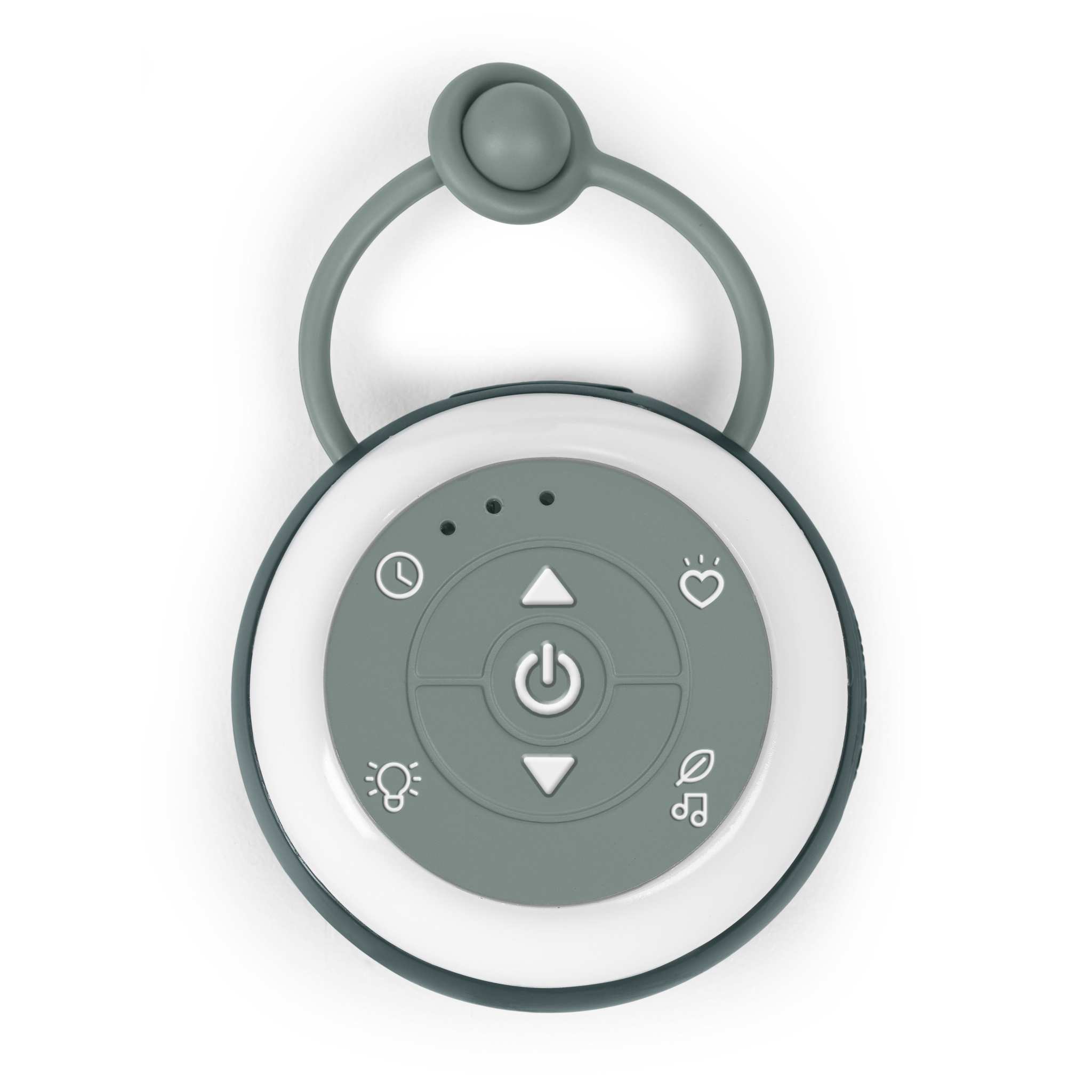 Ingenuity Serenity Glow portable baby sound machine with color-changing light ring and nature sounds