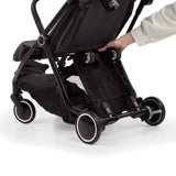 Ingenuity FoldAway Ride-On Board attached to stroller with removable seat for toddler riding or standing