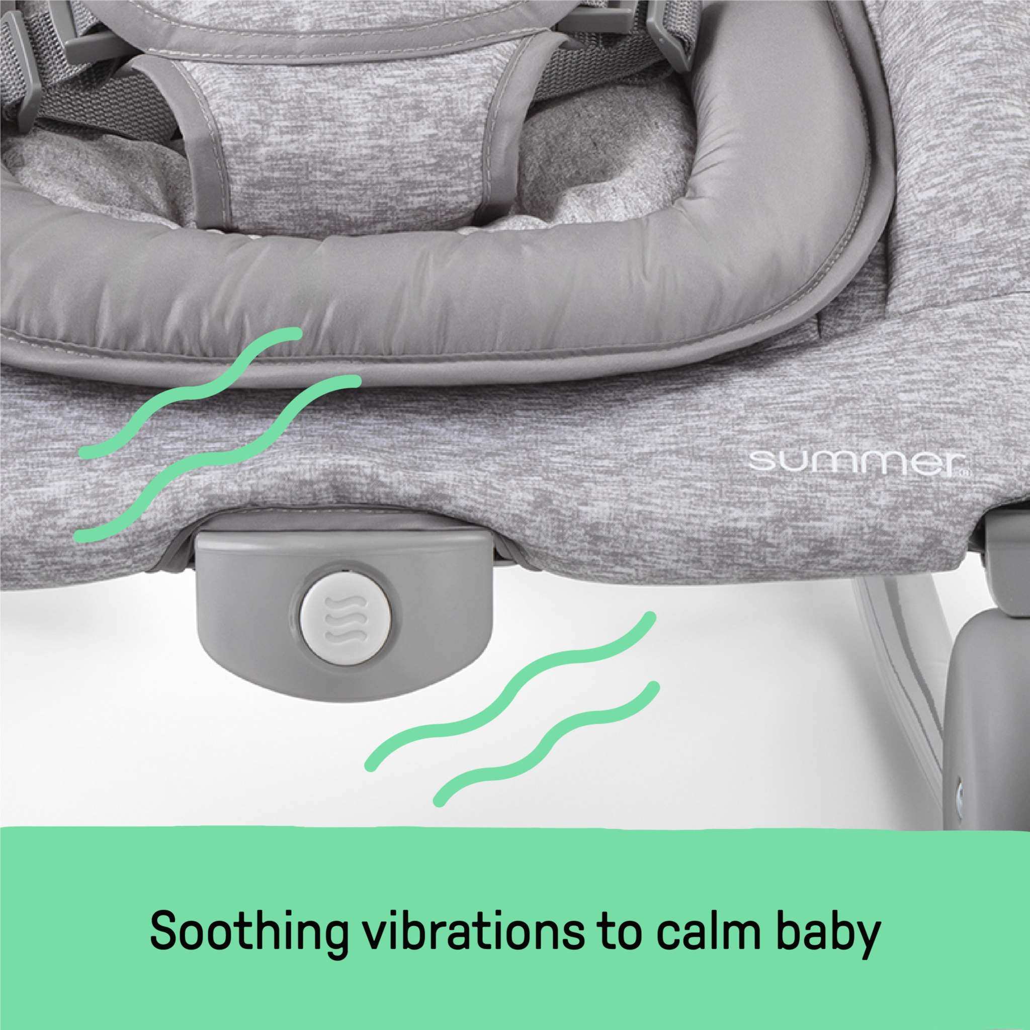 Summer 2-in-1 baby bouncer and rocker duo in light gray tweed