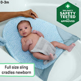 Ingenuity Full Comfort 3-in-1 baby tub with adjustable sling for newborn to toddler use