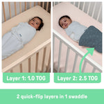 SwaddleMe by Ingenuity All Season Swaddle for babies 0-3 months in Dream Waves design