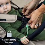 Ingenuity 3DSuite Modular Stroller with reversible seat, one-hand fold, large storage, and car seat compatibility in cashew color