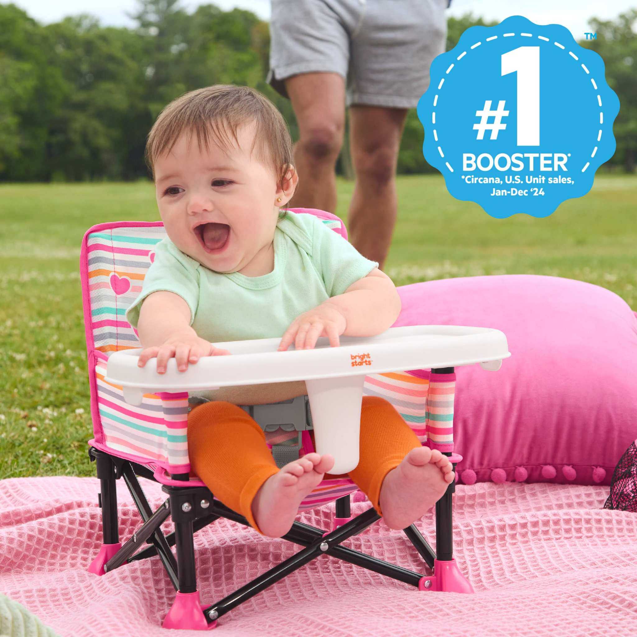Bright Starts Disney Minnie Mouse Pop N Sit portable booster seat for babies and toddlers
