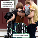 Lightweight Ingenuity 3Dlite ST convenience stroller with adjustable canopy