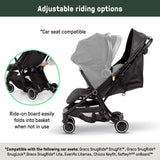 Ingenuity 3D Travelmate Pro Travel Stroller with Fold-Away Ride-On Board, Car Seat Compatible - Black