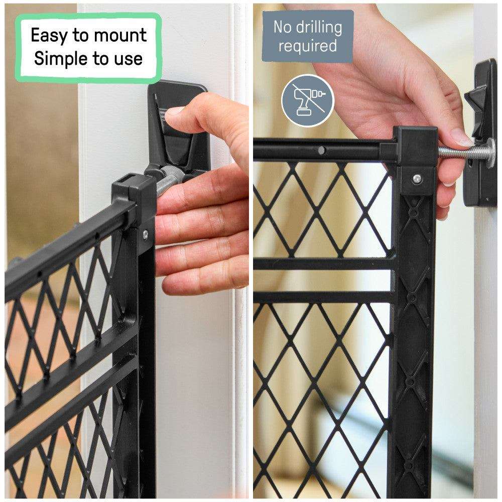 Ingenuity Doorway 42W Series baby and dog gate 2-pack in matte black