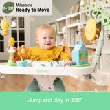 Ingenuity 3-in-1 Play Center for babies with jumper, activity table, and floor toys in modern design