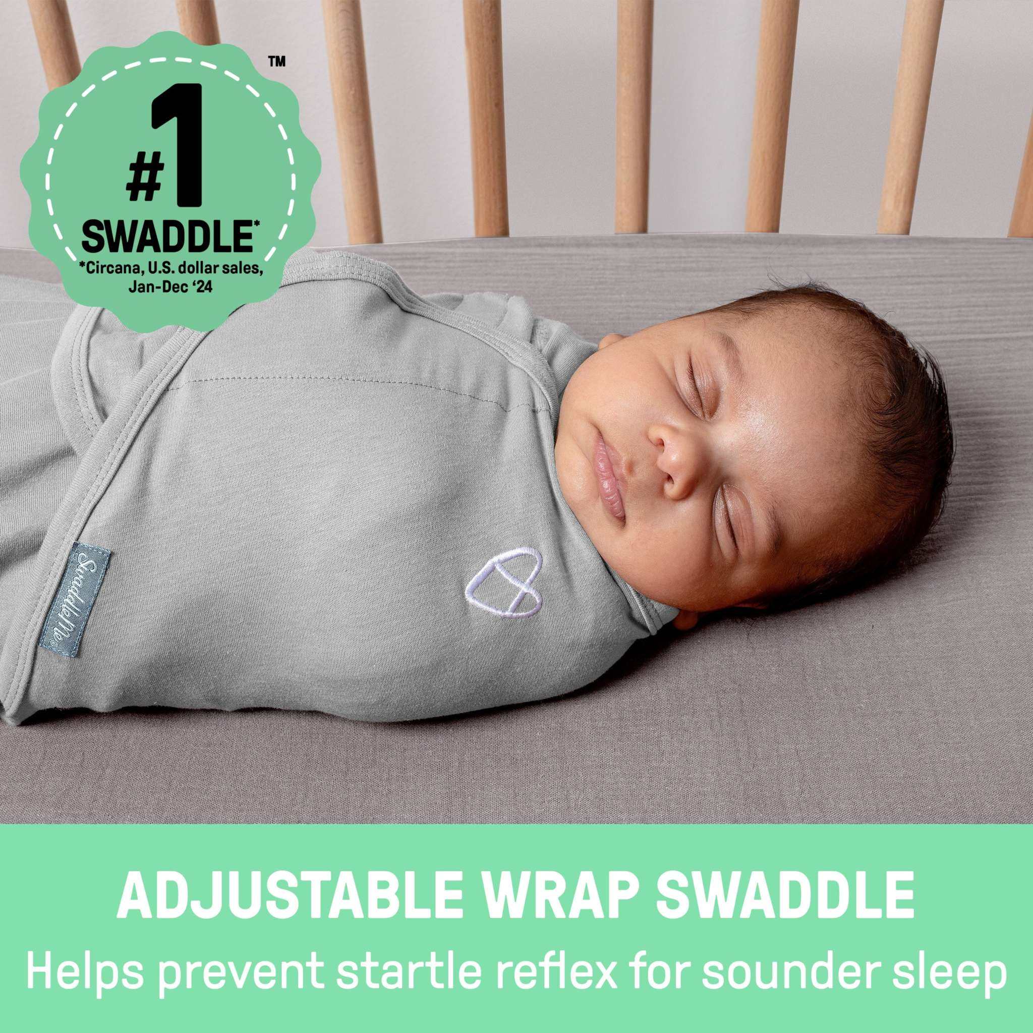 SwaddleMe by Ingenuity Original 3-pack baby swaddles size L for 3-6 months in Mountaineer pattern