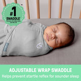 SwaddleMe by Ingenuity Original Swaddle 2-pack for newborns 0-3 months with Peekaboo Sloth design in 100% cotton