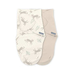 SwaddleMe by Ingenuity Monogram Collection baby swaddle 0-3 months 2-pack with adjustable wings and easy change pocket