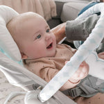 Ity by Ingenuity Bouncity Bounce Vibrating Deluxe Baby Bouncer with removable headrest and toy bar