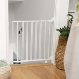 Summer by Ingenuity white metal Stairway 42W Series safety gate for babies and pets at top of stairs
