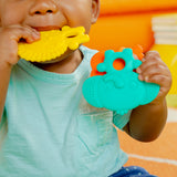 Bright Starts Gummy Buddies 3-Pack Textured Teethers - Elephant, Lion, Monkey