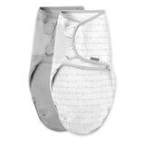SwaddleMe by Ingenuity Easy Change Swaddle for newborns 0-3 months with zipper and hook closures in soft cotton 2-pack
