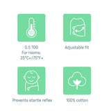 SwaddleMe by Ingenuity Original Swaddle for newborns 0-3 months, 100% cotton, 3-pack, small/medium size